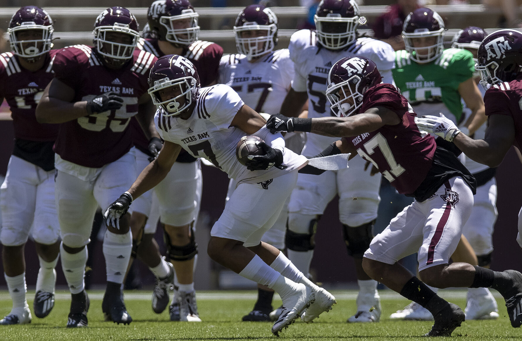 Maroon & White